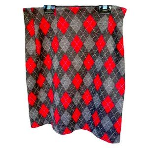 Y2K Argyle knit skirt Marks & Spencer size Medium